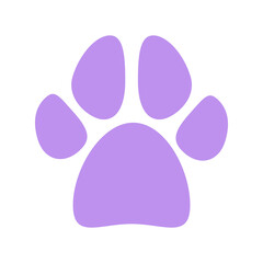 Purple Dog Paw Print