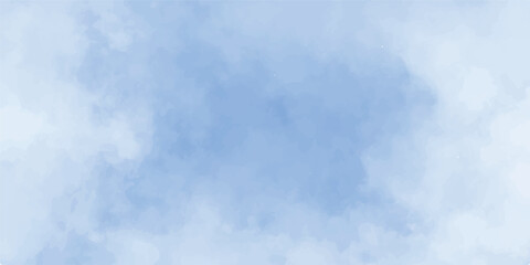 blurred and grainy Blue powder explosion with clouds, Hand painted abstract soft sky blue watercolor sky and clouds, Watercolor illustration art marble painting abstract blue color texture.	