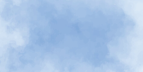 blurred and grainy Blue powder explosion with clouds, Hand painted abstract soft sky blue watercolor sky and clouds, Watercolor illustration art marble painting abstract blue color texture.	