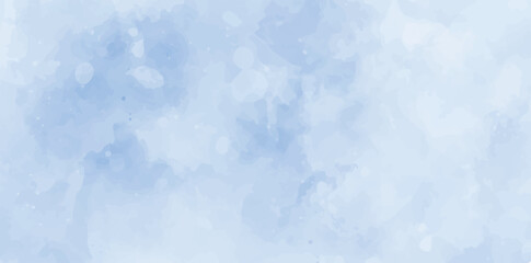 blurred and grainy Blue powder explosion with clouds, Hand painted abstract soft sky blue watercolor sky and clouds, Watercolor illustration art marble painting abstract blue color texture.	