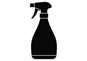 spray bottle silhouette   isolated on white background