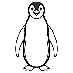 Simple Penguin Sketch Vector