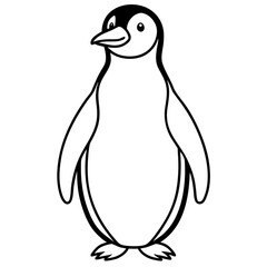Simple Penguin Sketch Vector