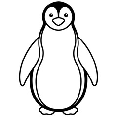 Simple Penguin Sketch Vector