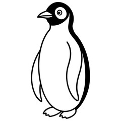 Simple Penguin Sketch Vector