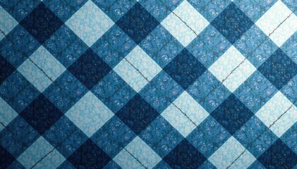 Fototapeta premium Subtle blue and grey glen plaid, seamless tiling, surface pattern, styling, design