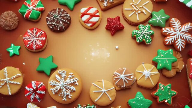 Festive Holiday Treats Wallpaper with Colorful Texture and Sweets Design