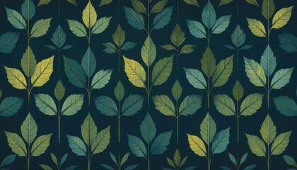 Sustainable leaf patterns create vibrant backdrop, showcasing nature beauty and promoting sustainability in design