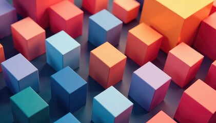 Naklejka premium Subtle repetition of simple geometric forms in muted tones, abstract, serenity, design