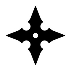 Four Pointed Ninja Star Shuriken Throwing Star with a center hole