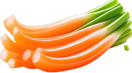 Orange and green candy sticks arranged in a bunch