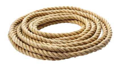 lasso rope isolated on white background PNG. GENERATIVE AI