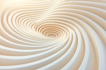 Obraz premium Abstract Cream Colored Swirling Curves Design