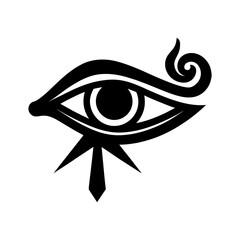 Eye Of Horus Silhouette vector illustration