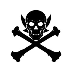 Crossbones Silhouette vector illustration