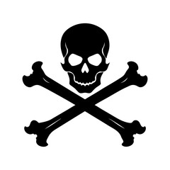 Crossbones Silhouette vector illustration