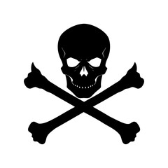 Crossbones Silhouette vector illustration