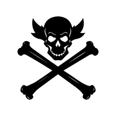 Crossbones Silhouette vector illustration