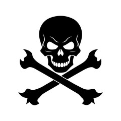 Crossbones Silhouette vector illustration