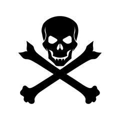Crossbones Silhouette vector illustration
