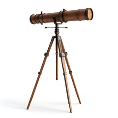 telescope on a white background