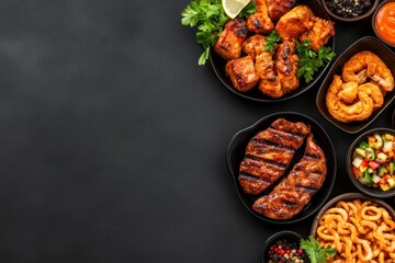 Delicious Grilled Meats and Seafood Platter