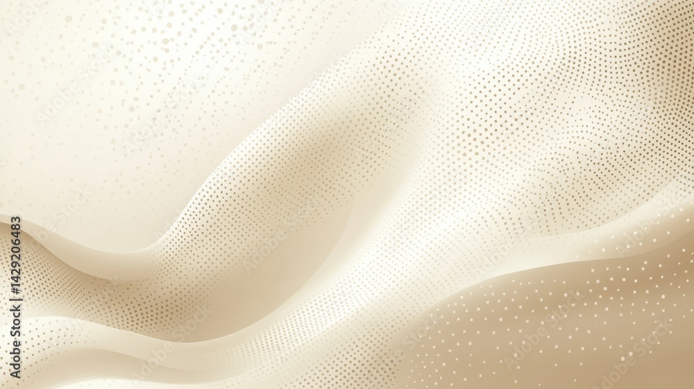 Fototapete abstract background with soft ecru tones dotted design and eggshell paper texture