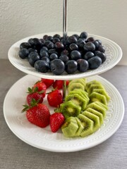 blueberries and strawberries