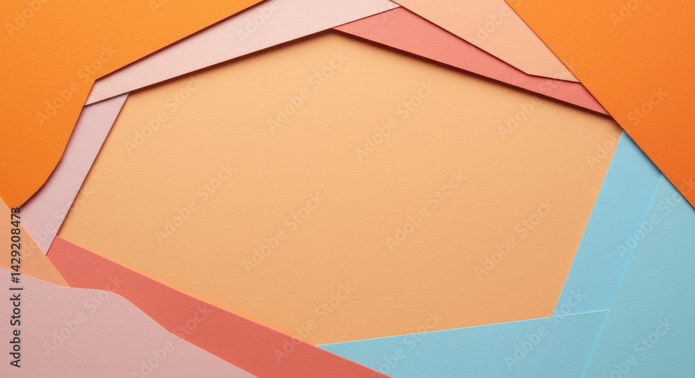 Poster abstract geometric paper background - colorful abstract background featuring geometric shapes and pa