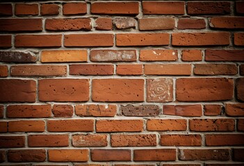 Obraz premium A red brick wall with a black background.