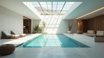 Stunning modern home with a unique architectural design surrounded by lush greenery and vibrant cinematic colors