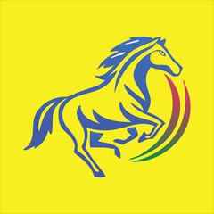 hors logo animal logo design