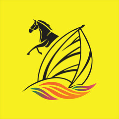 hors logo animal logo design