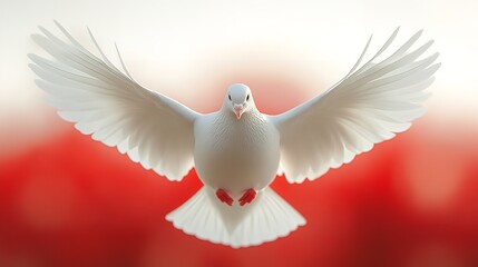 Dove fly with the background of United Arab Emirates flag and wall texture. peace concept. illustration design.