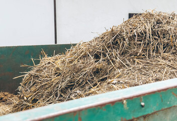 Manure Trailer on Farm – Agricultural Equipment for Fertilizer Transport and Land Preparatio