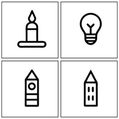Obraz premium This set of vector icons presents a church symbol as a design illustration for web concepts