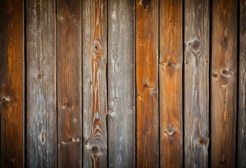 Naklejka premium A close up of a wooden wall with peeling paint.
