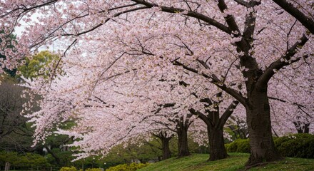 Fototapeta premium Beautiful Pink Cherry Blossoms in Full Bloom