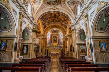 Naklejka premium Sant’Elena Sannita, Molise, Italy. Church of St. Michael the Archangel