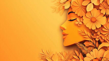 “Paper Cutout Women with Flowers – Feminine Empowerment and Diversity Illustration”


