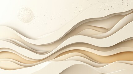 Obraz premium abstract background with soft ecru tones dotted design and eggshell paper texture