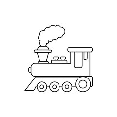 steam locomotive line icon