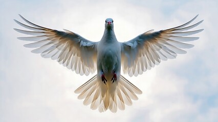 White dove symbol of peace and hope