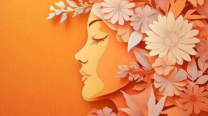 “Paper Cutout Women with Flowers – Feminine Empowerment and Diversity Illustration”

