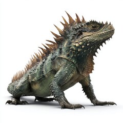 Obraz premium iguana isolated on white background