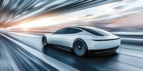 Naklejka premium Advanced technology showcased in a high-speed vehicle.
