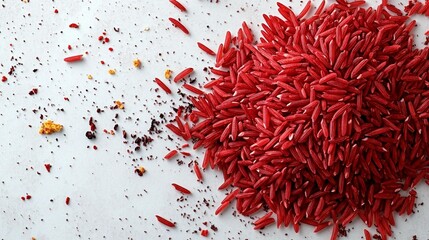 Naklejka premium Bold red and white abstract design high impact visual contrast