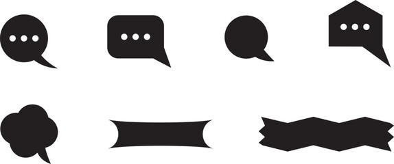 Vector Speech Bubbles and Communication Line Icons. Editable Stroke. 