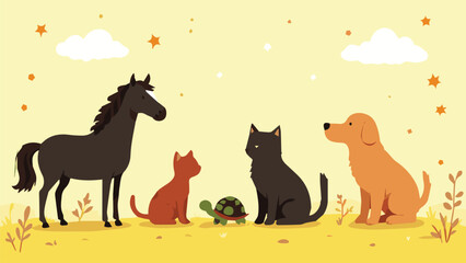 Animal silhouette vector illustration