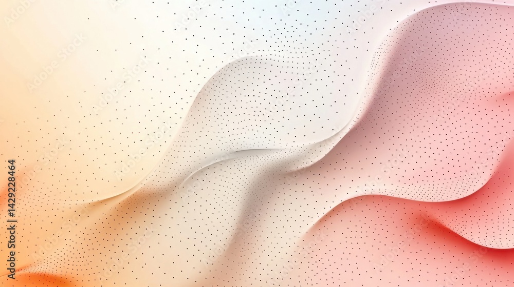 Fototapete abstract background with soft ecru tones dotted design and eggshell paper texture